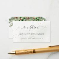 Casamento Rustic Winter Berries Pine Cone Greenery