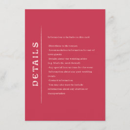 Cartão De Informações Casamento San Miguel