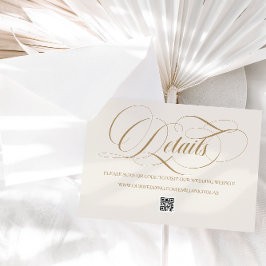 Cartão De Informações Casamento Simples Clássico Preto Marfim