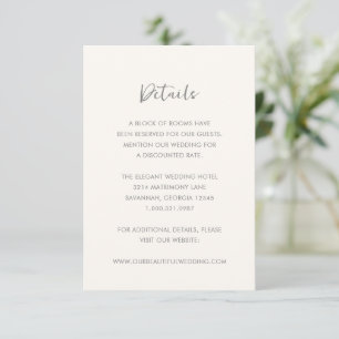 Cartão De Informações Casamento Simples da Costa do Marfim Moderna