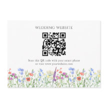 Casamento Simples de Código QR de Flor Selvagem