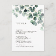 Casamento Simples de Folhagens com Aquarela