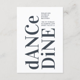 Cartão De Informações Casamento Simples Grande Monograma Moderno