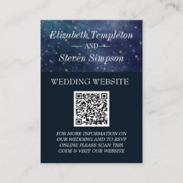 Cartão De Informações Casamento sob o céu estrelado