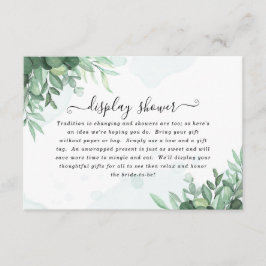 Cartão De Informações Casamento Suculento de Eucalipto Eucalipto Azul Du