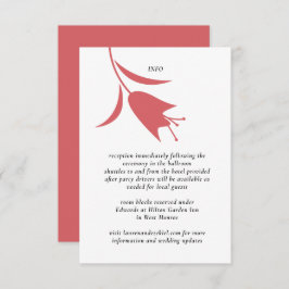 CARTÃO DE INFORMAÇÕES CASAMENTO TULIPA MOD