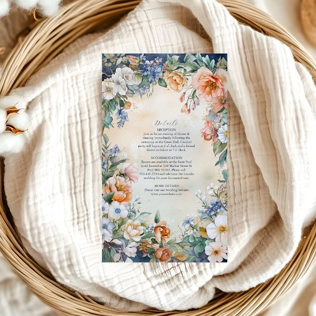 Cartão De Informações Casamento Único da Legância Real Vitoriana (Criador carregado)