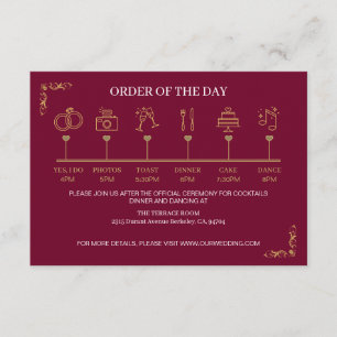 Cartão De Informações Casamento Victoriano Elegante