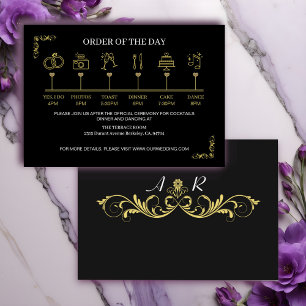 Cartão De Informações Casamento Victoriano Elegante