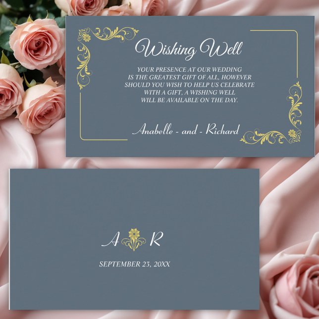 Cartão De Informações Casamento Vitoriano Elegante Desejando Bem (Criador carregado)