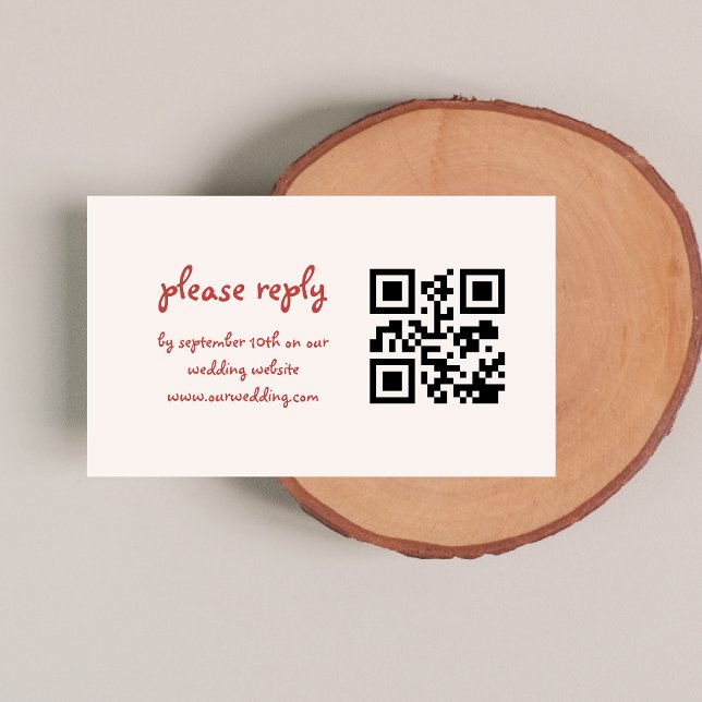 Cartão De Informações Casamento Whimsical Vermelhos Francês com Desenho  (Criador carregado)