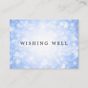 Cartão De Informações Casamento Wishing Good Blue Winter Wonderland