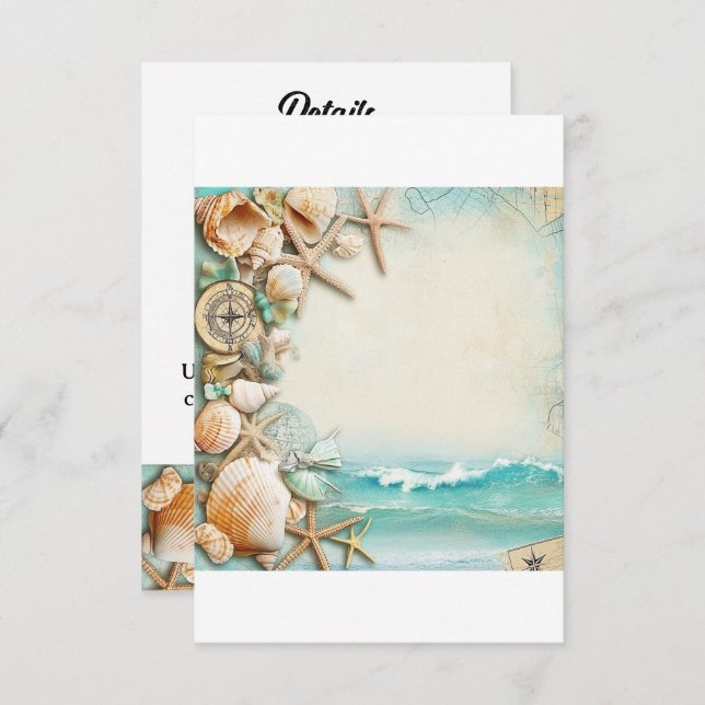 Cartão De Informações Cascas de praia 1 (Frente/Verso)