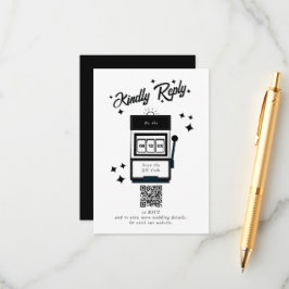 Cartão De Informações Casino de Destino de Las Vegas White Negro