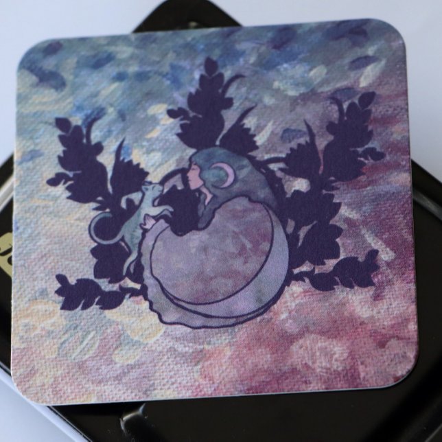 Cartão De Informações Cat Witch Moon Goddese Wiccan Cat Person (Criador carregado)