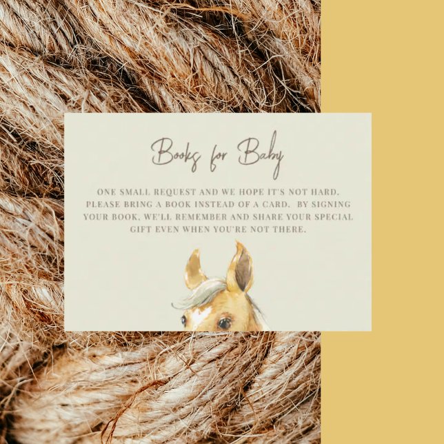 Cartão De Informações Cavalo É Livro de Meninos para Bebê (Criador carregado)