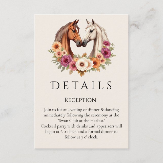 Cartão De Informações Cavalos Ocidentais do País (Frente)