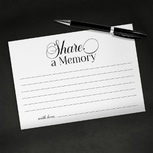 Cartão De Informações Celebração de Vida com Funeral Elegante Compartilh