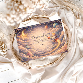 Cartão De Informações Celestial Astronaut Clouds Diapper Raffle