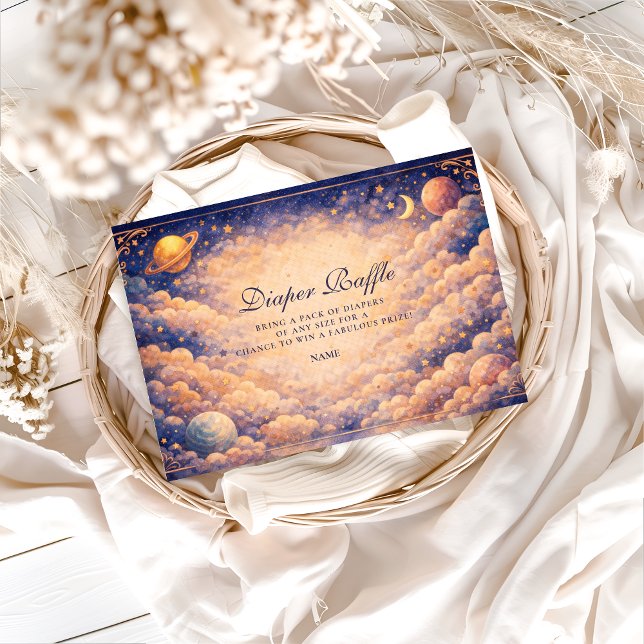 Cartão De Informações Celestial Cloud Planets Diapper Raffle  (Criador carregado)
