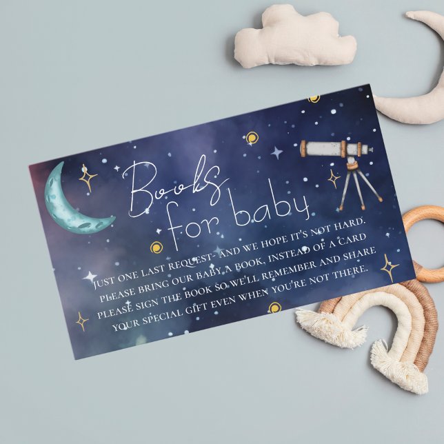 Cartão De Informações Celestial Moon & Stars Baby Books (Criador carregado)