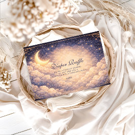 Cartão De Informações Celestial Moon Stars Neutral Diapper Raffle