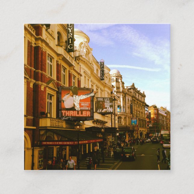 Cartão De Informações Centro Urbano Vintage Cityscape (Frente)