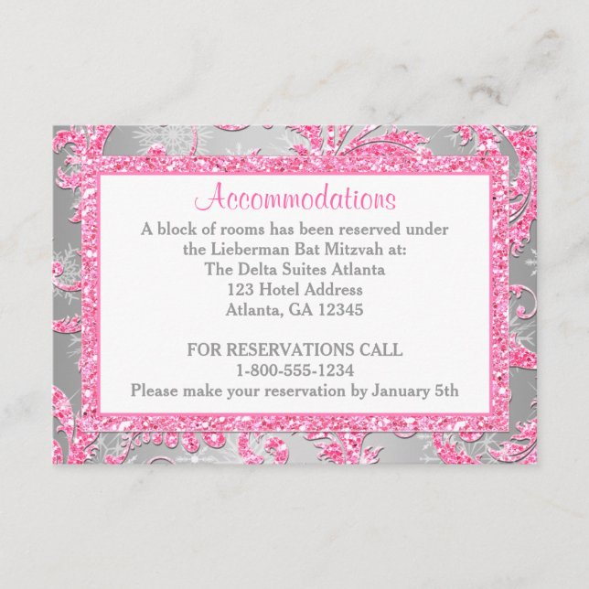 Cartão De Informações Cerco 2 de Mitzvah do bastão do país das (Frente)