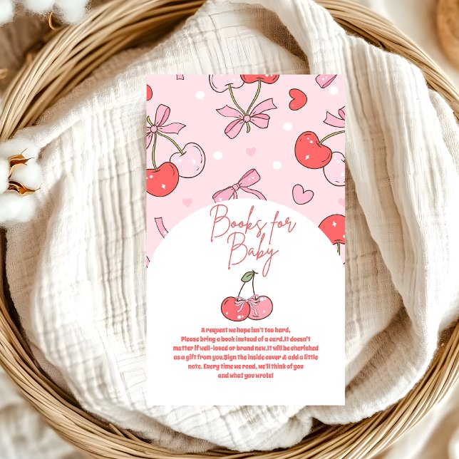 Cartão De Informações Cereja no top Livros para Bebê (Criador carregado)