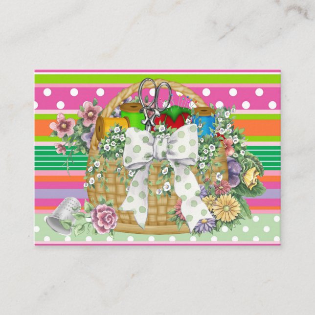 Cartão De Informações Cesta de costura/Cartão de gabinete (Frente)