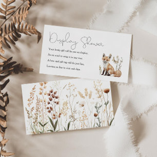 Cartão De Informações Chá Chá de fraldas Woodland