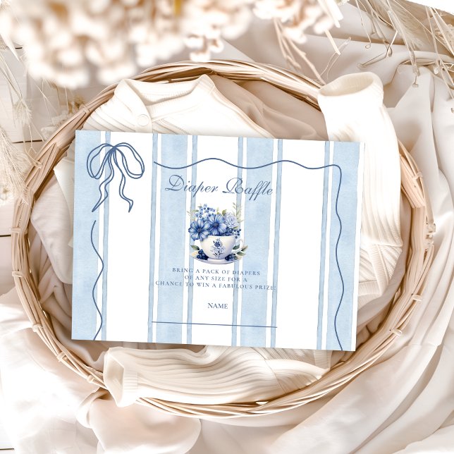 Cartão De Informações Chá Com A Mãe Para Ser A Fralda. (Criador carregado)