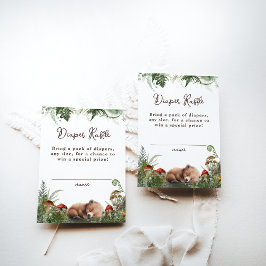 Cartão De Informações Chá da Adventure Woodland Mushroom Fern Baby Boy