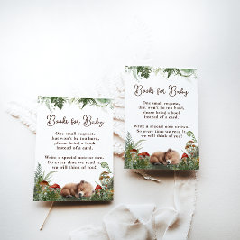 Cartão De Informações Chá da Adventure Woodland Mushroom Fern Baby Boy