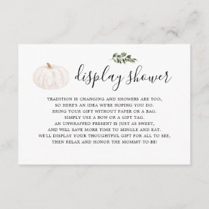 Cartão De Informações Chá de Abóbora Greenery Fall