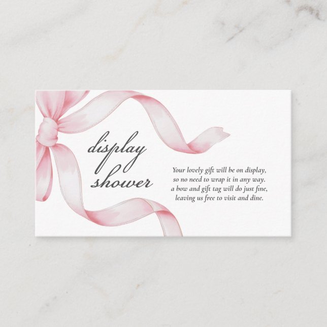 Cartão De Informações Chá de Arco rosa (Frente)