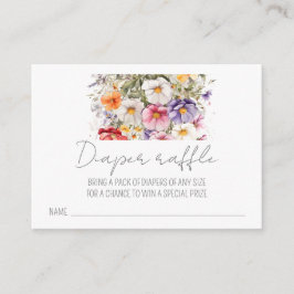 Cartão De Informações Chá de Bebê Bebê em Flor Silvestre Lilás