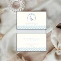 Chá de Bebê Blue Gingham Silly Goose Sorteio de Fr