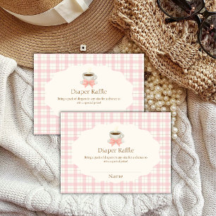 Cartão De Informações Chá de Bebê Cafe Bébé Café Coffee Sorteio de Frald