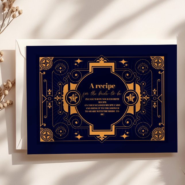 Cartão De Informações Chá de Bebê Celestial Elegante (Criador carregado)