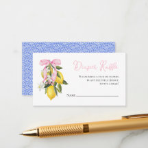 Chá de bebê coquette com laço rosa limão Sorteio d
