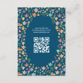 Cartão De Informações Chá de Bebê da Noiva Fofa Código QR PERSONALIZADO