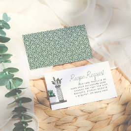 Cartão De Informações Chá de Bebê de Noiva Plantas Boho Modernas