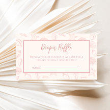 Chá de Bebê Diaper Raffle Tema Concha Rosa Costeir