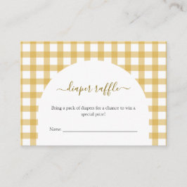 Cartão De Informações Chá de Bebê do Patinho - Rifa de Fraldas