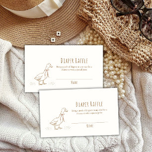 Cartão De Informações Chá de Bebê Elegante Boho Silly Goose Sorteio de F