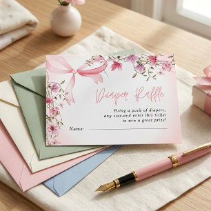 Cartão De Informações Chá de Bebê Floral Boho Bebê em Flor 