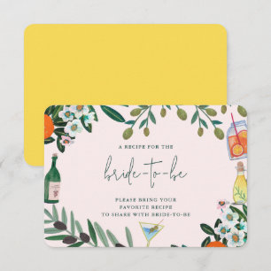 Cartão De Informações Chá de Bebê Italiano Mediterrâneo - Compartilhe um