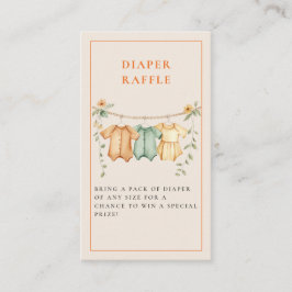 Cartão De Informações Chá de Bebê Laranja Little Cutie Citrus