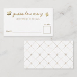 Cartão De Informações Chá de Bebê Little Bee Adivinhe Quantos